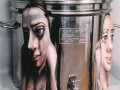 2004, untitled, oil on metal, 40x40x40cm